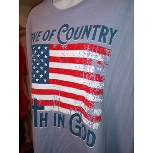 Love Of Country Faith In God T-Shirt Women's 2XL Purple Violet